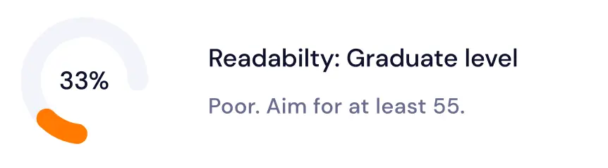 Readability level example