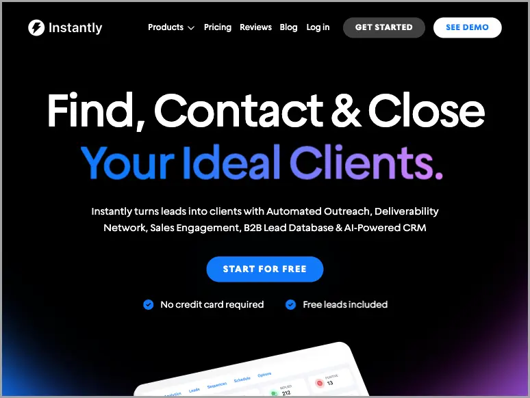 Instantly website.