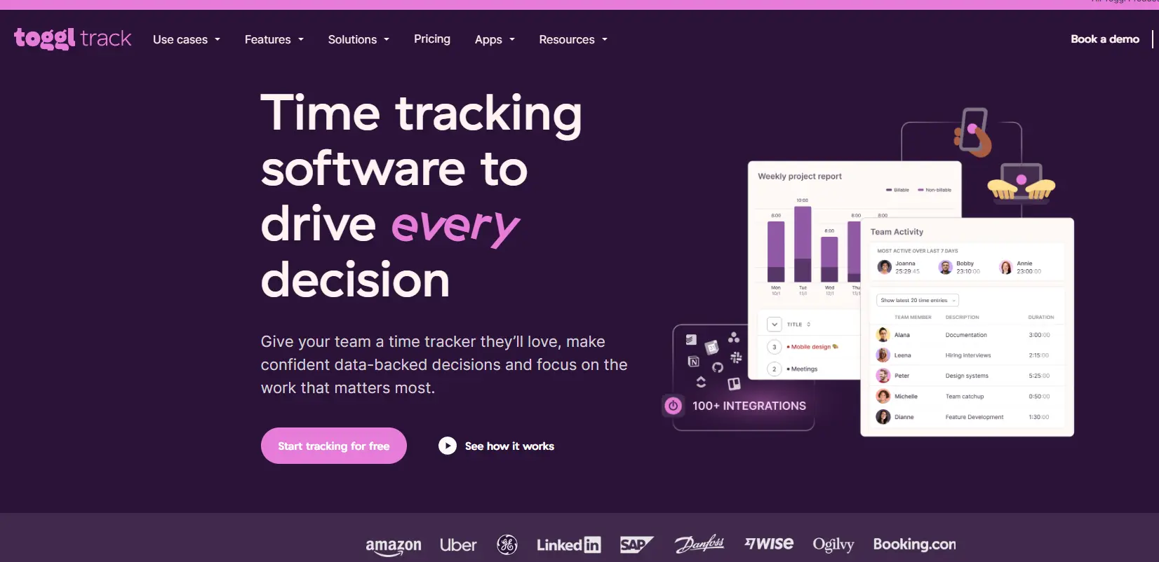 Toggl website.
