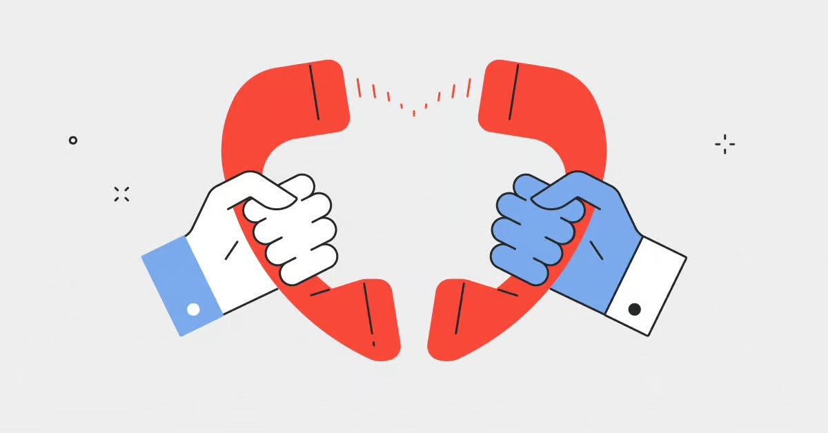 two phones making a heart to show relationship building in sales