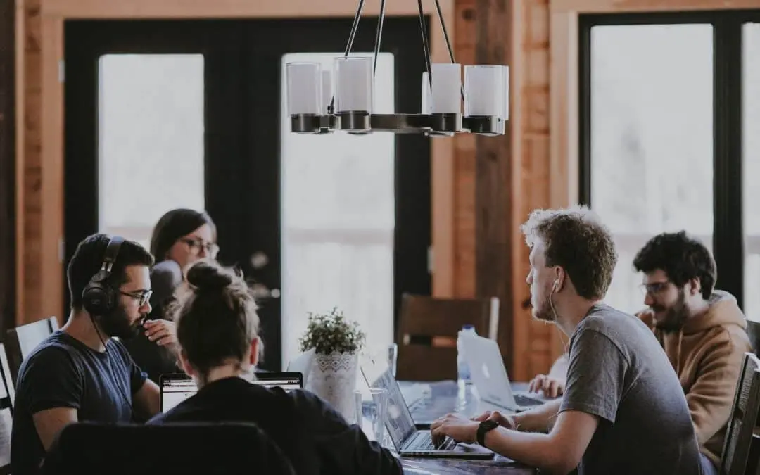 Business team discussing.