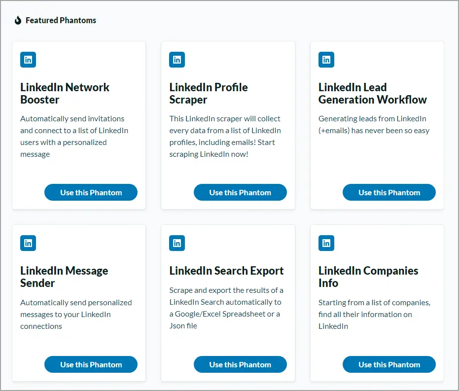 LinkedIn featured phantoms.