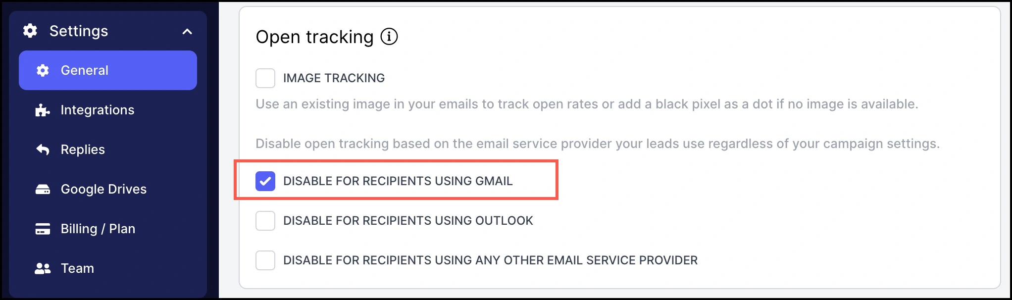 Disable Gmail option.