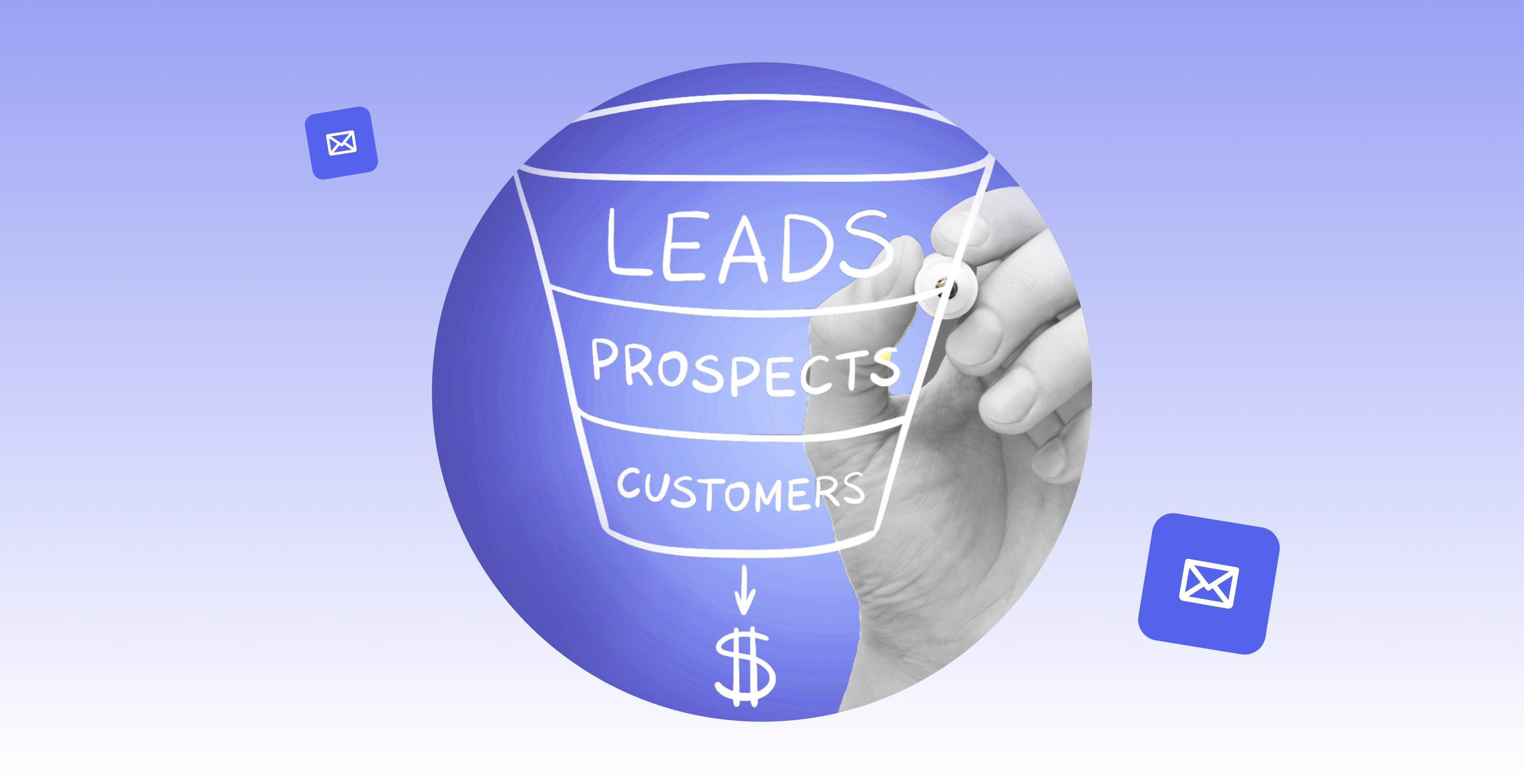 Sales funnel illustration.