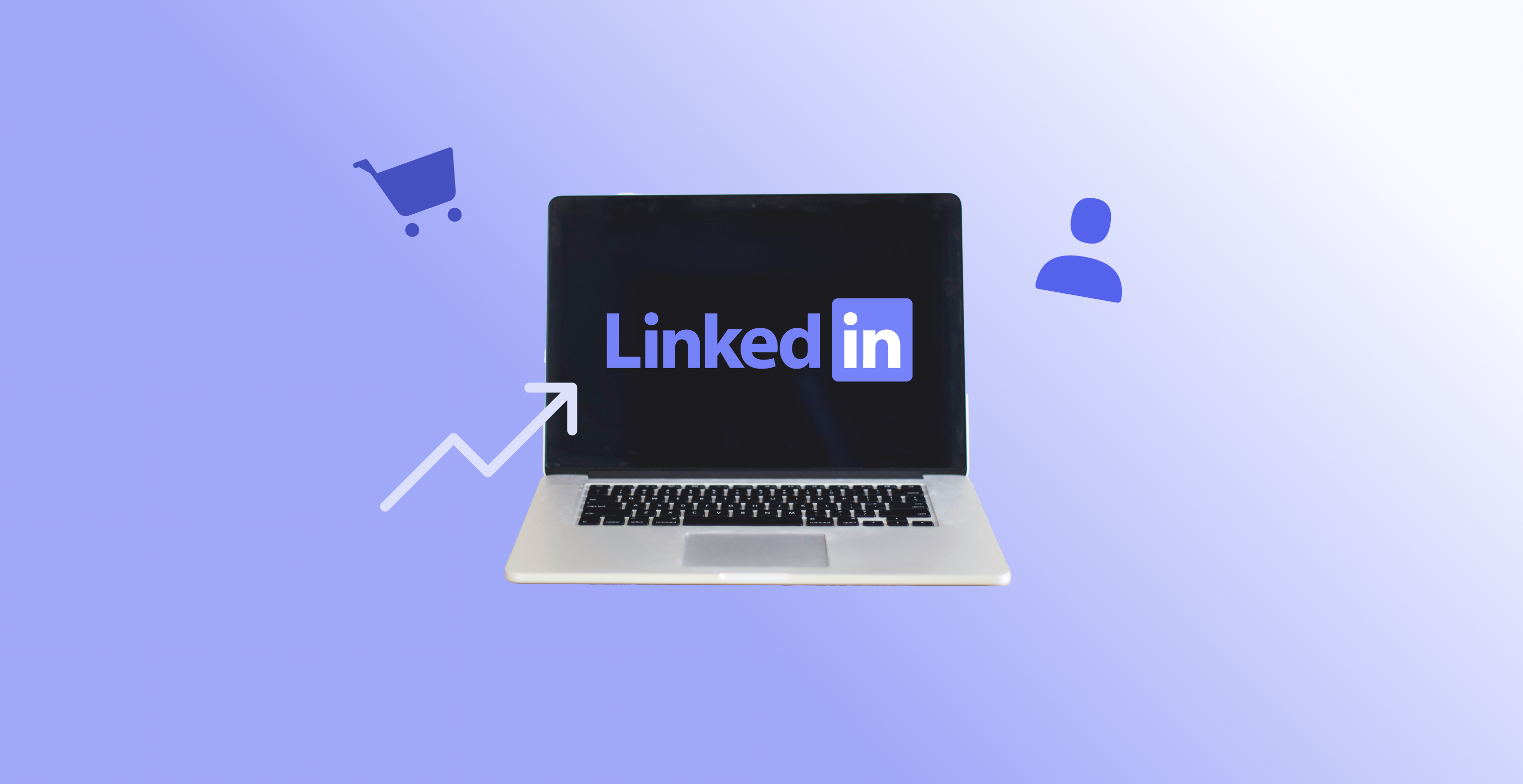LinkedIn logo on a laptop.