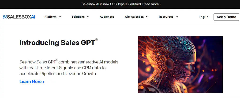 salesbox ai homepage