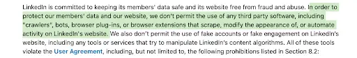 linkedin third party regulations