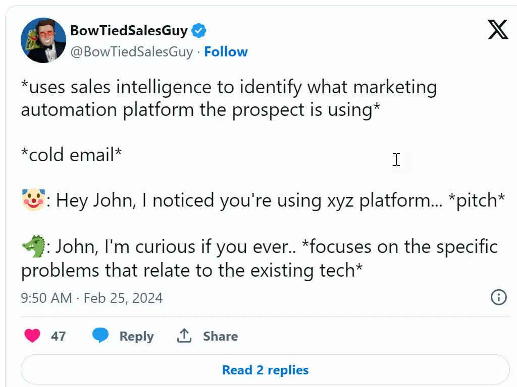 Tweet sample screenshot