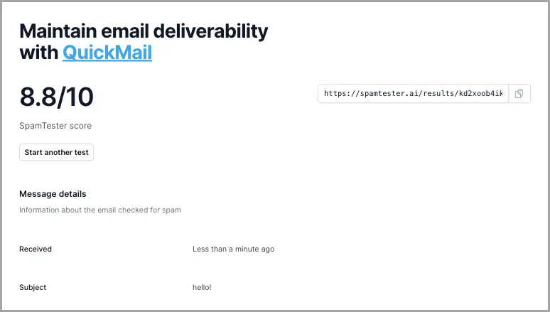 SpamTester example